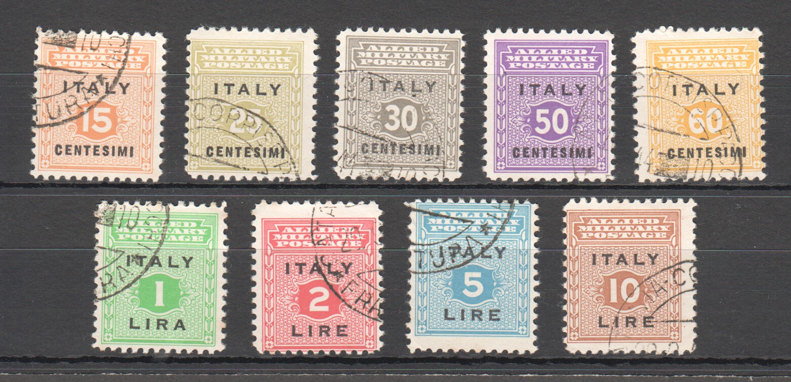 Italy A.M.G. Scott 1N1-1N9 Used Set - Click Image to Close