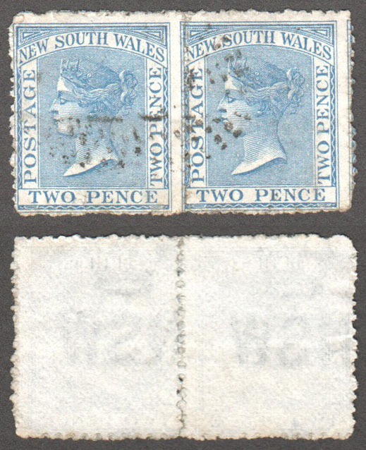New South Wales Scott 62c Used Pair (P) - Click Image to Close