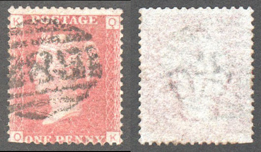 Great Britain Scott 33 Used Plate 136 - QK - Click Image to Close