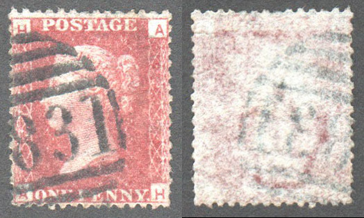 Great Britain Scott 33 Used Plate 215 - AH - Click Image to Close