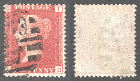 Great Britain Scott 33 Used Plate 215 - TD - Click Image to Close