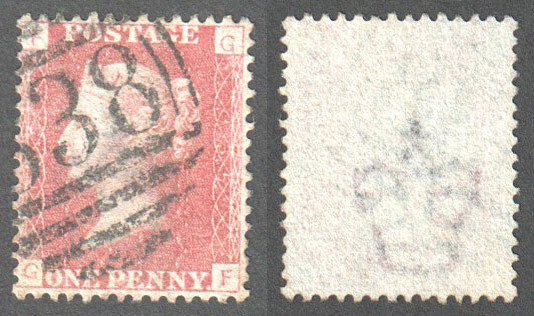 Great Britain Scott 33 Used Plate 135 - GF - Click Image to Close