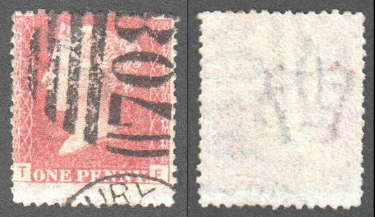 Great Britain Scott 33 Used Plate 136 - TE - Click Image to Close