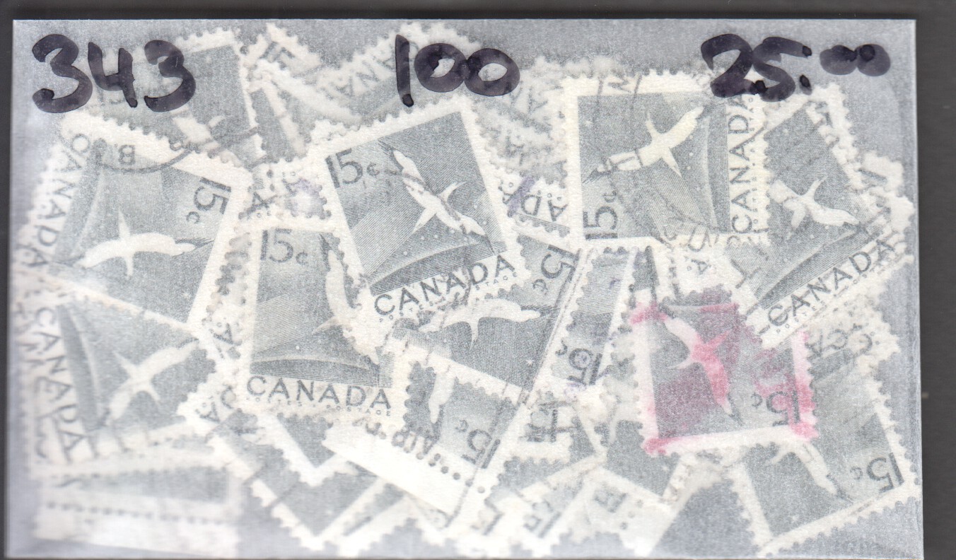 Canada Scott 343 Used x100 - Click Image to Close
